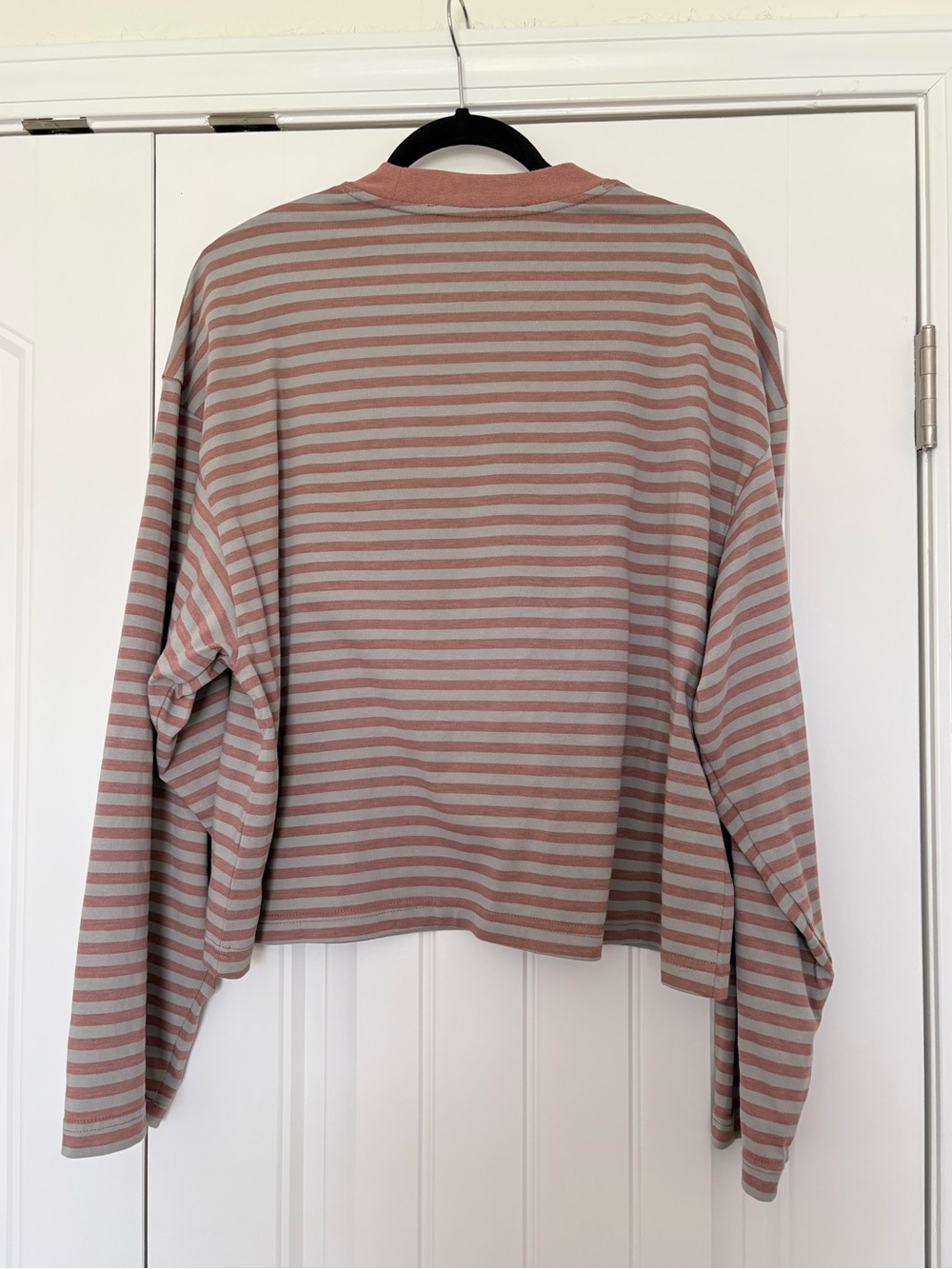 Lioness Bloom Long Sleeve Top in Muted Pastels Stripe Small Striped Pink Gray - Picture 6 of 6
